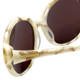 Jonathan Adler Designer Sunglasses Malibu Bone Ivory White Marble & Amber Brown