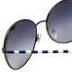 Jonathan Adler Designer Sunglasses Newport in Navy White Stripe Purple Authentic
