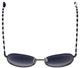 Jonathan Adler Designer Sunglasses Newport in Navy White Stripe Purple Authentic