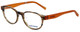 Converse Designer Reading Glasses Q014-Brown-Stripe-48 in Brown Stripe and Orang