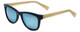 Isaac Mizrahi Designer Sunglasses IM11-91 in Navy Ivory with Blue Mirror Lens