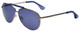 Isaac Mizrahi Designer Sunglasses IM48-47 in Silver Purple with Purple Lens