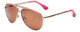 Isaac Mizrahi Designer Sunglasses IM51-71 in Rose Gold with Rose Mirror Lens