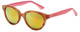 Isaac Mizrahi Designer Sunglasses IM68-26 in Honey Tortoise Pink with Orange Mir