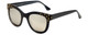 Isaac Mizrahi Designer Sunglasses IM71-10 in Black with Silver Mirror Lens
