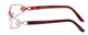 Calabria Designer Eyeglasses 838 Red :: CUSTOM-L-R