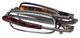 Calabria Metal Folding Reading Glasses&Case Light Weight Compact Silver Tortoise