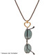 Calabria Eyeglass Necklace in Brown with Gold Heart Diamond Loop 29"inch