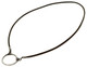 LA LOOP Designer Eyeglass Necklace Khaki Silk Stretch with Antique Silver Loop