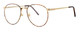 Profile View of Fashion Optical Reading Glasses E788 in Gold Amber with Blue Light Filter + A/R