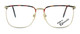 Profile View of Fashion Optical Reading Glasses E2055 in Gold Demi Amber with Blue Light Filter