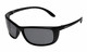 Profile View of Reptile Designer Polarized Sunglasses Whiptail in Black with Grey Lens (Whiptail-BIC) 