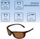 Dimensions View of Reptile Designer Polarized Sunglasses Whiptail in Tortoise with Amber Lens (Whiptail-GLD)