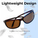 Lightweight View of Reptile Designer Polarized Sunglasses Whiptail in Tortoise with Amber Lens (Whiptail-GLD)