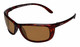 Profile View of Reptile Designer Polarized Sunglasses Whiptail in Tortoise with Amber Lens (Whiptail-GLD)