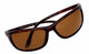 Top View of Reptile Designer Polarized Sunglasses Whiptail in Tortoise with Amber Lens (Whiptail-GLD)