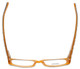 Top View of Calabria Designer Eyeglasses 815 Brown Blue Light Filter + A/R Lenses