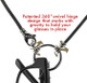 LA LOOP Beige Silk Stretch with Gunmetal Plated Loop Luxury Eyeglass Necklace
