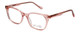 Front View of Vivid Designer Reading Eyeglasses 912 Crystal Pink/Blue Light Filter+A/R Lenses