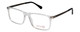 Profile View of Vivid Designer Reading Eyeglasses 891 Crystal/Blue Light Filter+A/R CHOOSE POWER