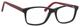Front View of Esquire Men's EQ1546 Blue Light Filter+A/R Lenses Eyeglasses Black and Red 54mm