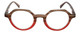 Calabria Elite Designer Unisex Wood Tone Hexagon Round Reading Glasses R207 46mm