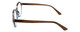 Calabria Elite Designer Unisex Wood Tone Hexagon Round Reading Glasses R207 46mm