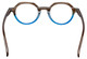 Calabria Elite Designer Unisex Wood Tone Hexagon Round Reading Glasses R207 46mm