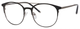 Ernest Hemingway H4810 Unisex Round Frame Eyeglasses in Satin Black/Silver 52 mm