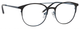 Ernest Hemingway H4810 Unisex Round Frame Eyeglasses in Satin Black/Navy 52 mm