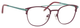 Ernest Hemingway H4832 Womens Round Eyeglasses in Burgundy/Teal 49 mm