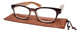 Calabria Drew Square Designer Reading Glasses 48 mm in Smoke Grey,Red,or Brown