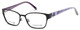 Profile View of Cover Girl Designer Blue Light Blocking Reading Glasses CG0454-002 in Black 54mm