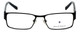 Front View of Argyleculture Designer Blue Light Blocking Reading Glasses Archie in Black 53mm