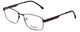 Profile View of Big & Tall Authentic Designer Blue Light Blocking Reading Glasses 16-Brown 59mm