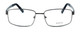 Front View of Big and Tall Designer Blue Light Blocking Reading Glasses Style 5-Gunmetal 58mm