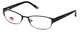 Profile View of Silver Dollar Designer Blue Light Blocking Reading Glasses Café 3152 Violet 52mm
