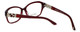 Close up View of Silver Dollar Designer Blue Light Block Reading Glasses Cashmere 467 Auburn 53mm