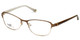 Profile View of Silver Dollar Designer Blue Light Blocking Reading Glasses CB1025 in Camel 53mm