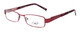 Profile View of Dale Earnhardt Jr Blue Light Blocking Reading Glasses DJ6772 Burgundy Red 53mm N