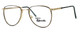 Profile View of Fashion Optical Blue Light Blocking Reading Glasses Dover Gold Grey 52mm N