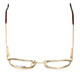 Top View of Fashion Designer Blue Light Blocking Reading Glasses Dover in Gold-Amber 52mm Ne