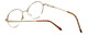 Close up View of Flex Collection Blue Light Blocking Reading Glasses FL-37 Gold-Demi-Brown 46mm N