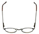 Top View of Flex Collection Designer Blue Light Blocking Reading Glasses FL-53 Ant-Gold 43mm