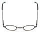 Top View of Calabria FL-66 Brown Designer Blue Light Blocking Reading Glasses 44mm 20 Powers
