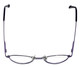 Top View of Flex Collection Designer Blue Light Blocking Reading Glasses FL-75 Purple 41mm N
