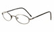 Profile View of Calabria FlexPlus 84 Pewter Designer Blue Light Blocking Reading Glasses 46mm Ne