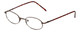 Profile View of FlexPlus Designer Blue Light Blocking Reading Glasses Model 89 Brown-Satin 46mm
