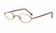 Profile View of Calabria FlexPlus 92 Brown Satin Designer Blue Light Blocking Reading Glasses Ne