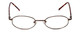 Front View of Calabria FlexPlus 92 Brown Satin Designer Blue Light Blocking Reading Glasses Ne